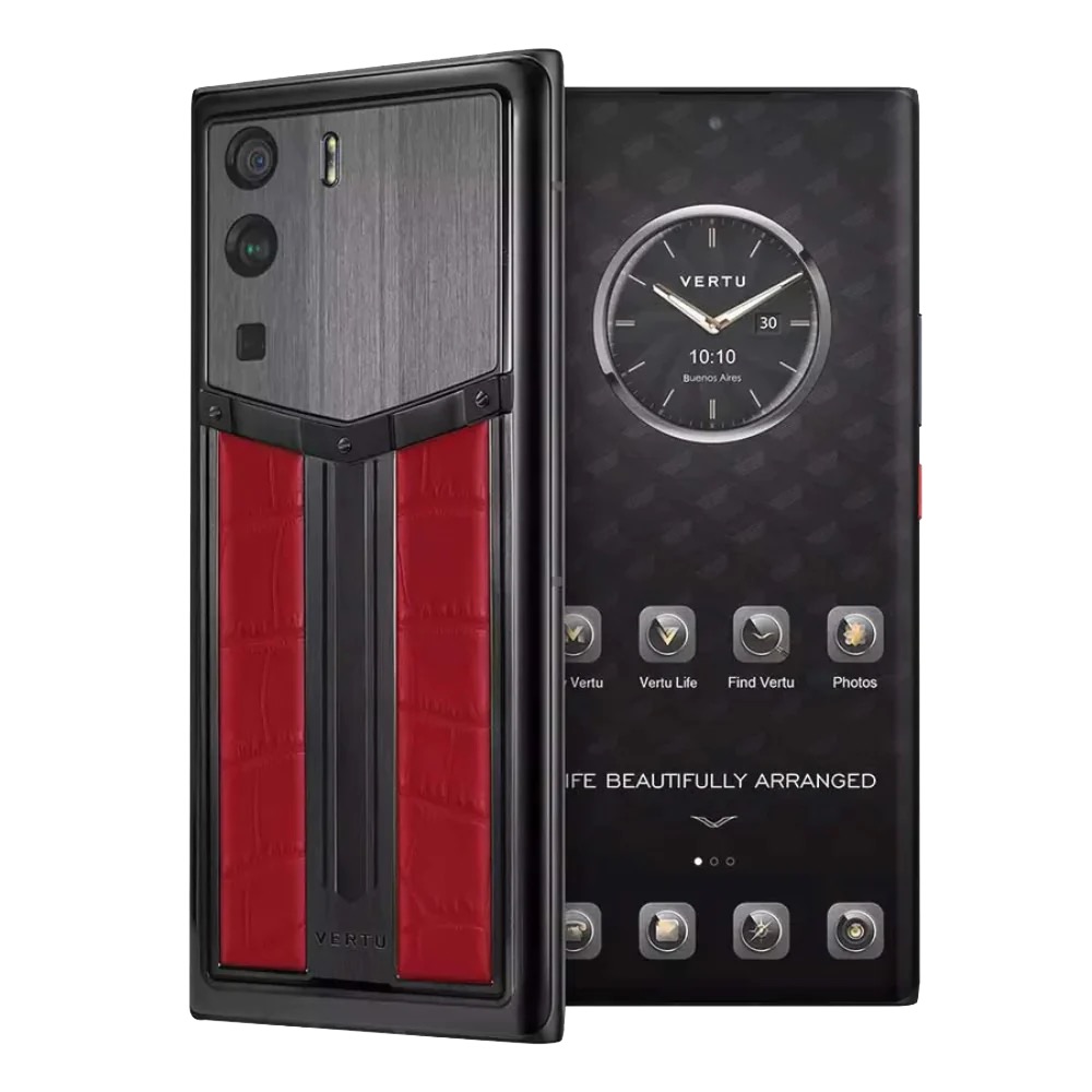 METAVERTU RACE TRACK DESIGN ALLIGATOR SKIN WEB3 PHONE - FLAME RED