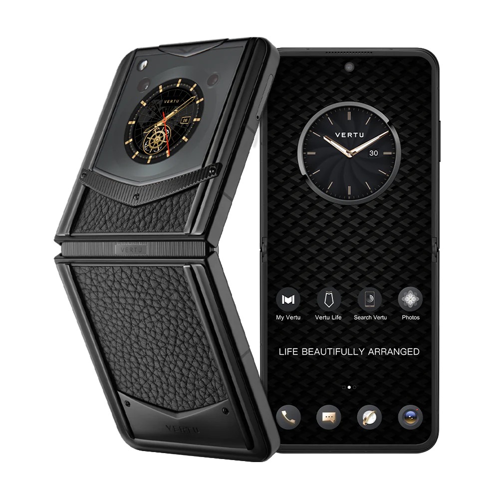 VERTU® IRONFLIP PRE-ORDER JADE BLACK CALFSKIN