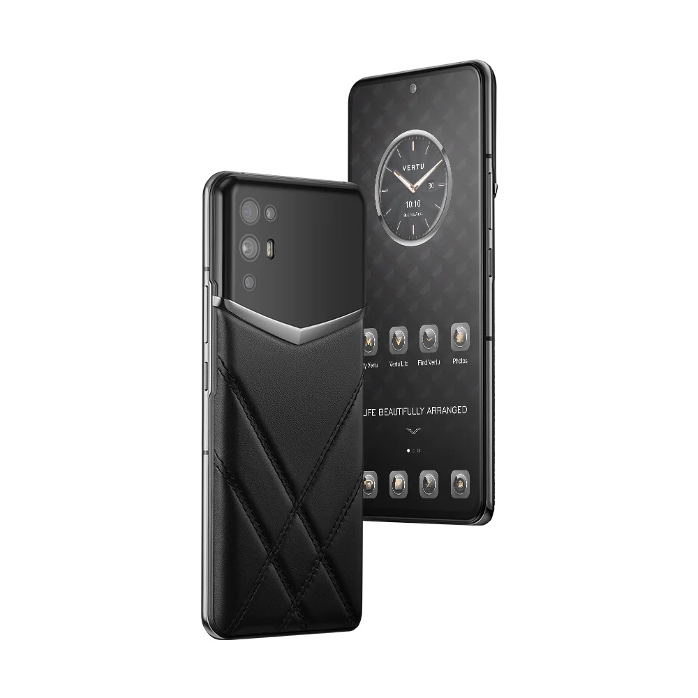 IVERTU X QUITING CALFSKIN 5G PHONE -BLACK