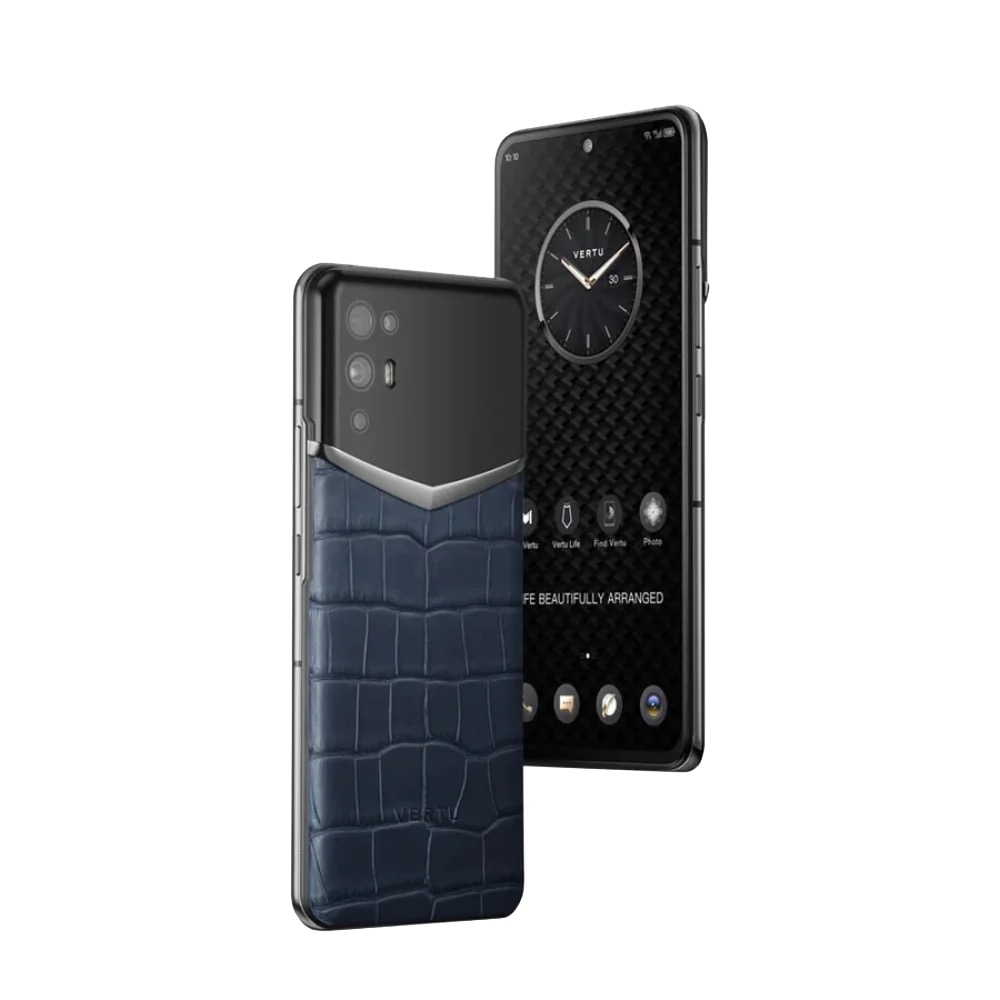 IVERTU ALLIGATOR SKIN 5G PHONE - NAVY BLUE