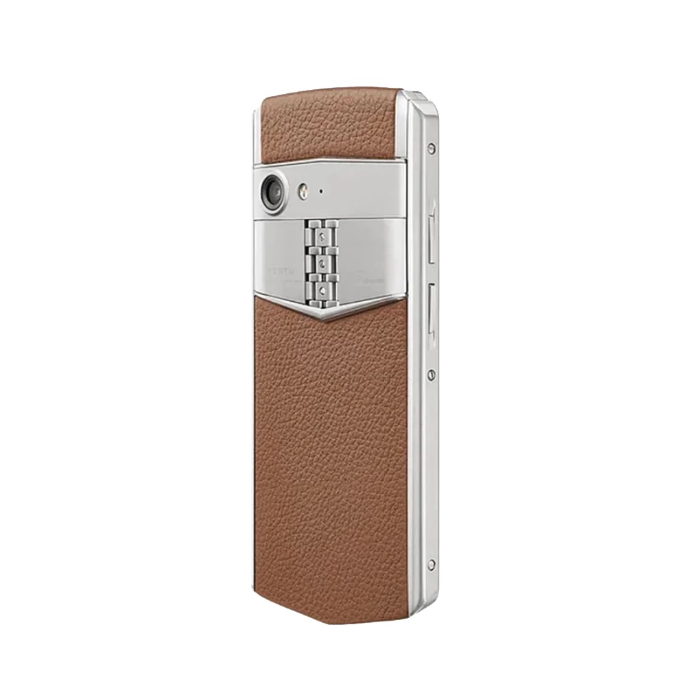 ASTER P BAROQUE CALFSKIN PHONE - CARAMEL BROWN