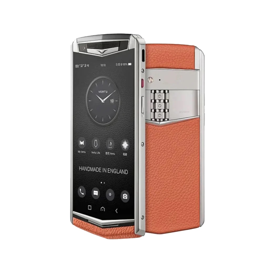 ASTER P BAROQUE CALFSKIN PHONE - DAWNING ORANGE