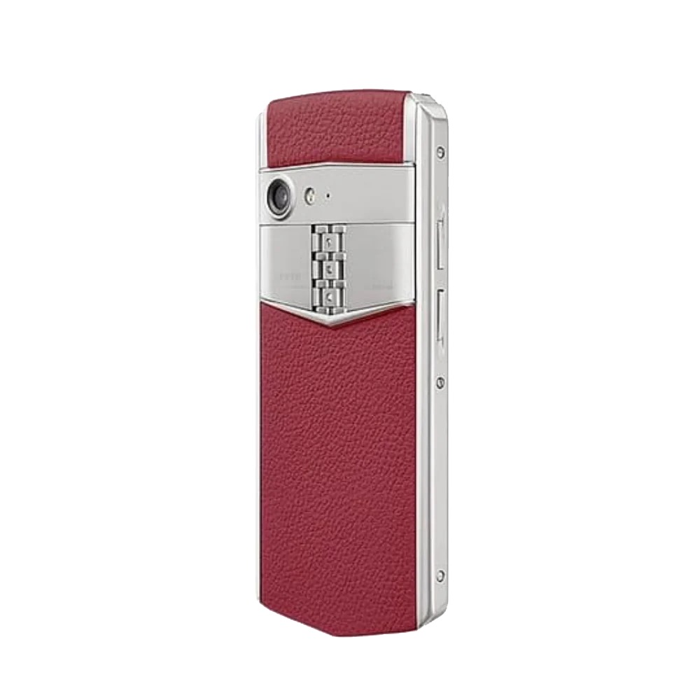 ASTER P BAROQUE CALFSKIN PHONE - RASPBERRY RED