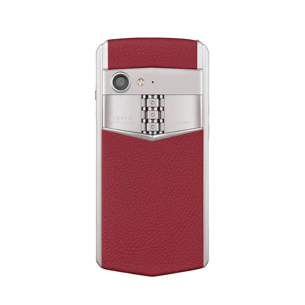 ASTER P BAROQUE CALFSKIN PHONE - RASPBERRY RED