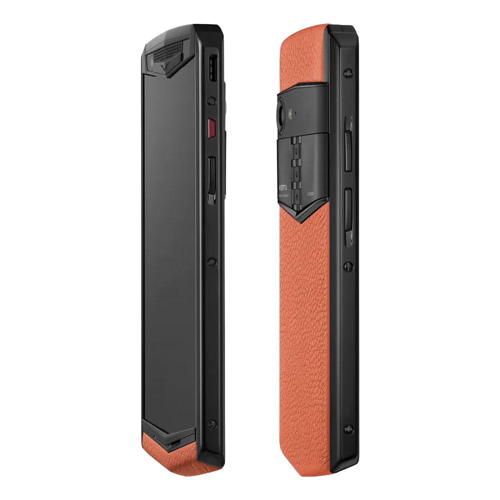 ASTER P GOTHIC CALF LEATHER PHONE - DAWNING ORANGE