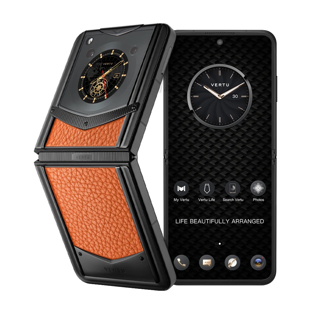 VERTU® IRONFLIP PRE-ORDER DAWNING ORANGE CALFSKIN