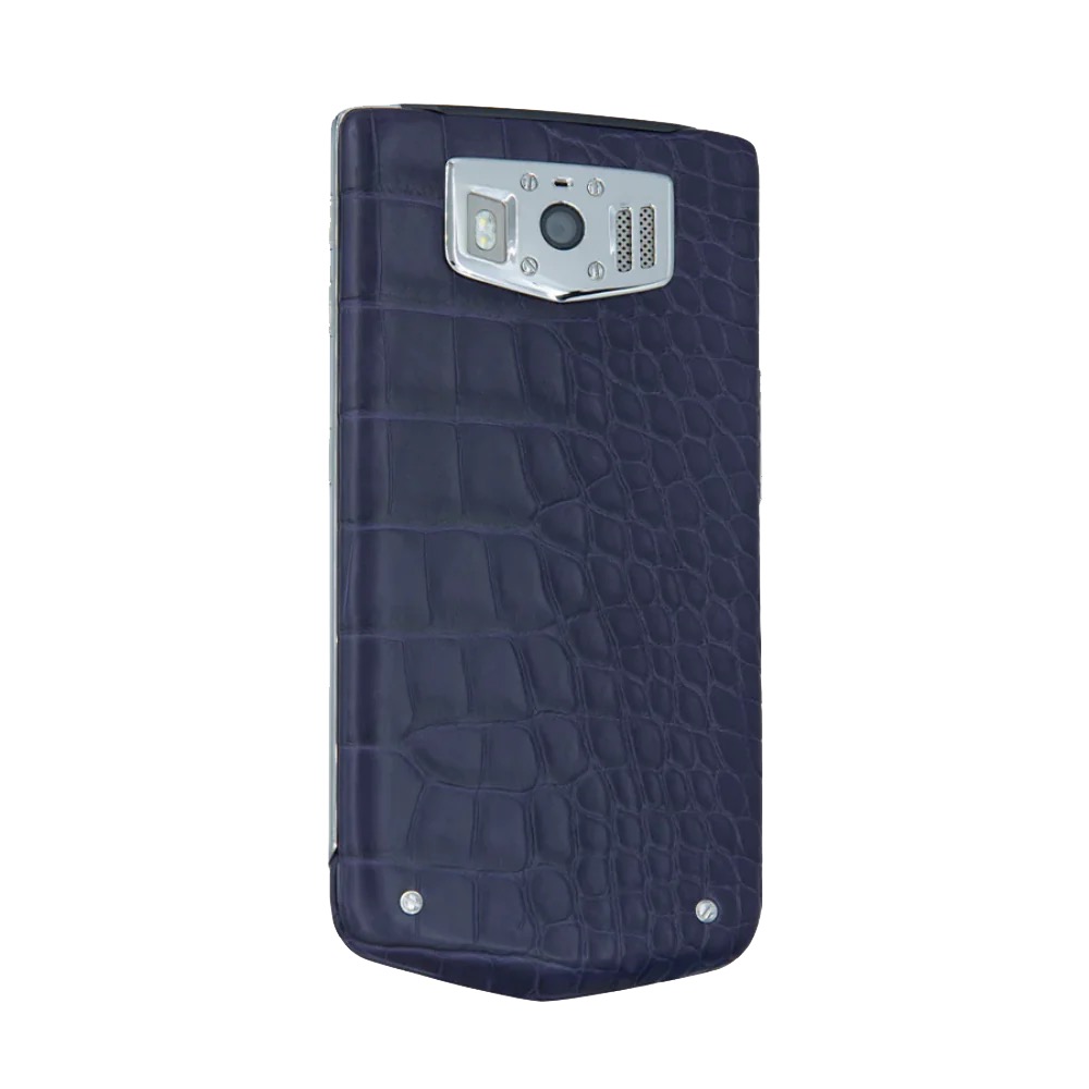 CONSTELLATION RETRO ALLIGATOR LEATHER CLASSIC PHONE - DARK BLUE