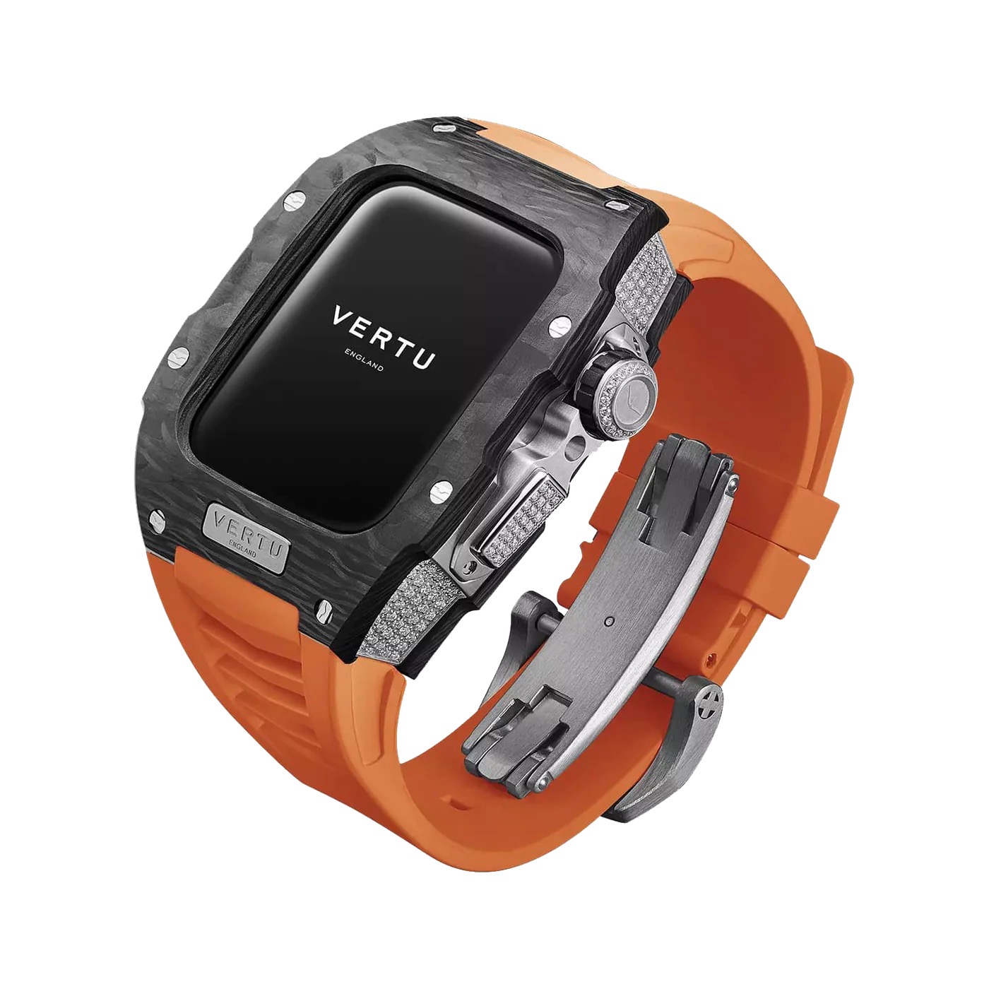 METAWATCH BLACK DIAMOND SMARTWATCH - ORANGE STRAP