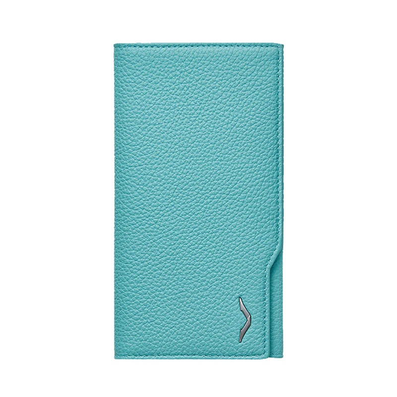 ASTER P CALF LEATHER PHONE BAG WALLET CASE - BLUE