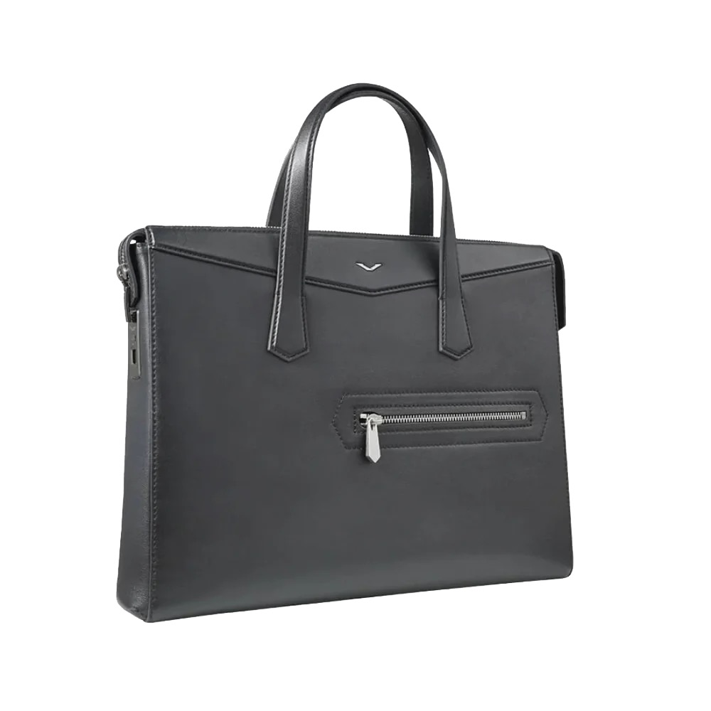 BLACK BRIEFCASE LEATHER BAG FOR MEN