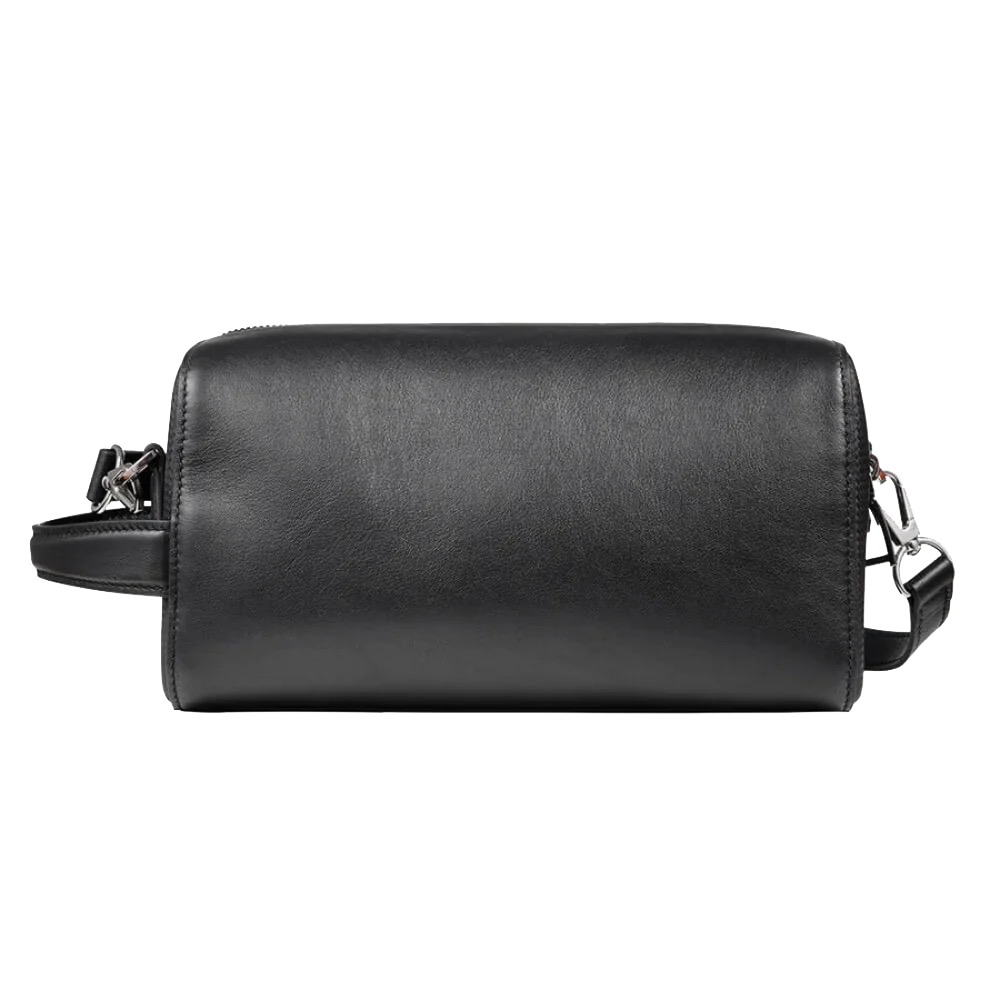 BLACK CROSSBODY LEATHER BAG - MEN & WOMEN