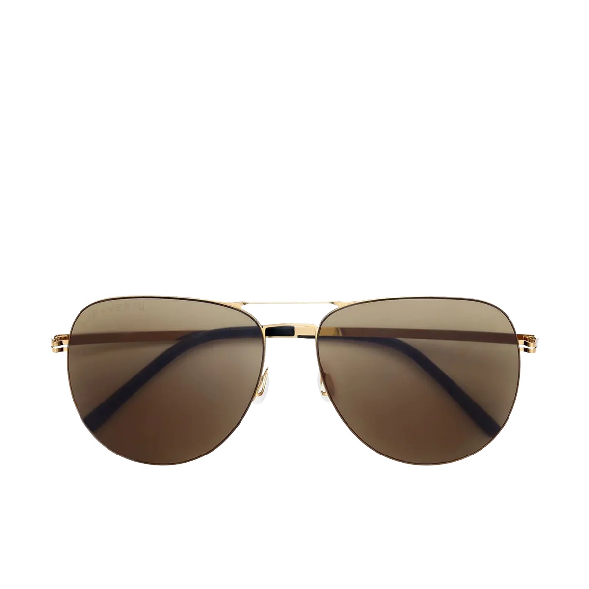 POLARIZED AVIATOR SUNGLASSES - BROWN & BLUE