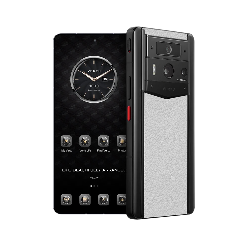 METAVERTU 2 CALFSKIN WEB3 AI PHONE - MOON WHITE