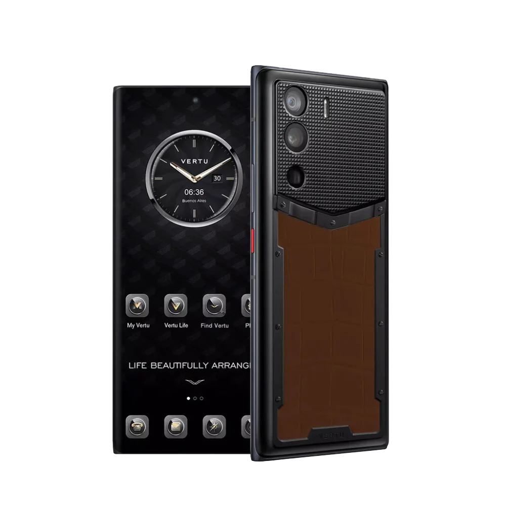 METAVERTU ALLIGATOR SKIN 5G WEB3 PHONE - BROWN